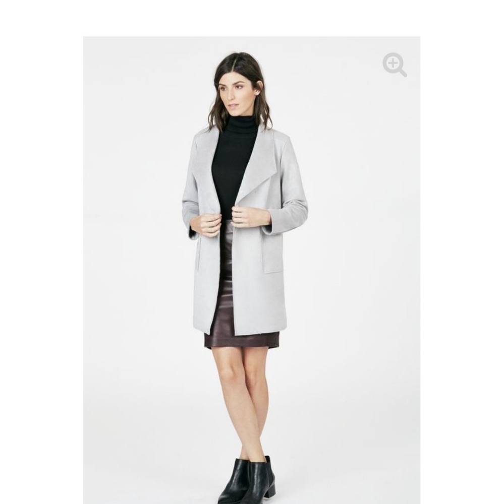 JUSTFAB - Brushed drape front coat